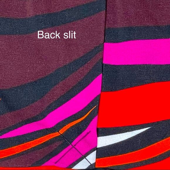 Groovy Mod Retro Colorful Vivid Bright Pencil Mini Skirt Size 8 Petite - Picture 9 of 10